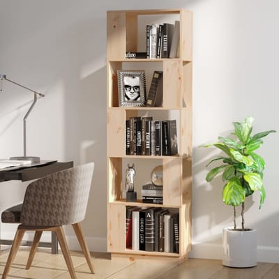 vidaXL - Boekenkast/kamerscherm - 51x25x163,5 - cm - massief - grenenhout