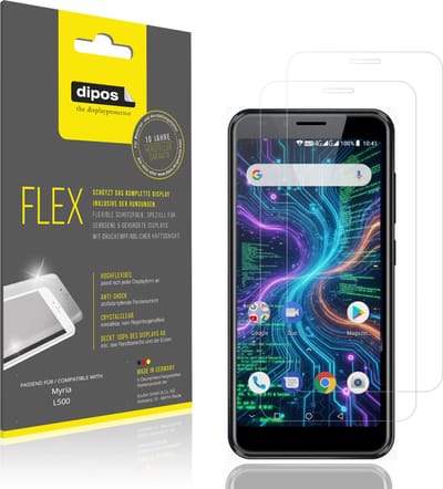 dipos – 2x Beschermfolie geschikt voor Myria L500 | 3D Full Cover Screenprotector | 100% Passend