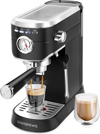Espressomachine - Koffiezetapparaat - Koffie Zetten - 20 Bar Systeem - 1 Liter - Zwart