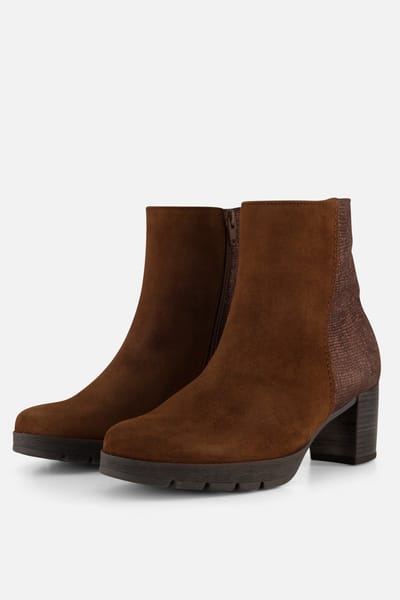 Gabor Enkellaarsjes bruin Suede - Maat 5
