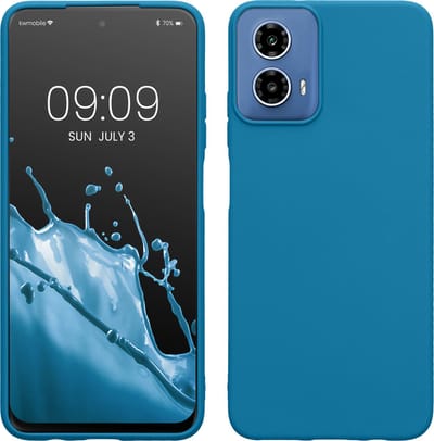 kwmobile telefoonhoesje geschikt voor Motorola Moto G34 5G - Hoesje voor smartphone - Back cover in Caribisch blauw