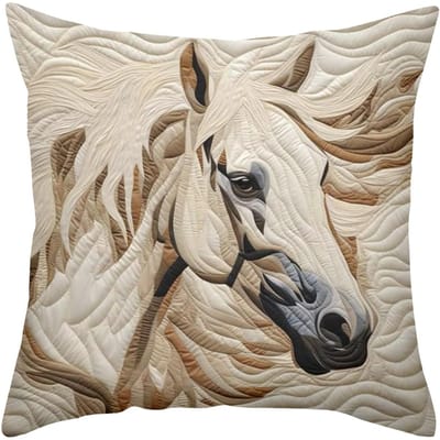 Kussenslopen met Paardenpatroon 2D Plat Gedrukt Kantoor Auto Bank Bed Kussenhoes Huis Slaapkamer Decoratie 50x50cm