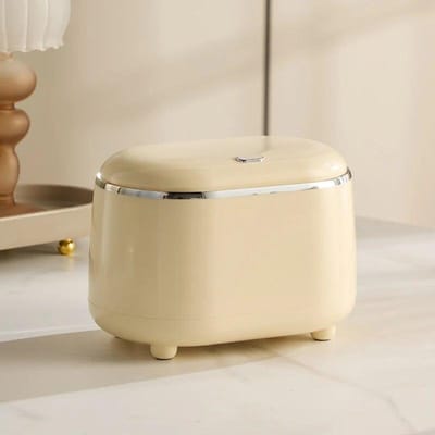 Mini Desktop Prullenbak Met Deksel Perstype Prullenbak Voor Badkamer Kantoor Slaapkamer Woonkamer