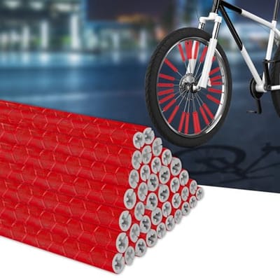 Fietsspaken Reflectoren - Reflecterende Clips - Veilig Fietsen - 360 Graden Zichtbaarheid - 36 Stuks - Rood