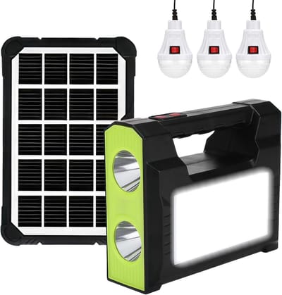 Draagbare Zonnegenerator met Zonnepanelen – 13000mAh Power Station met LED-Zaklamp – Ideaal voor Camping, Thuis, Noodgevallen & Outdoor Gebruik