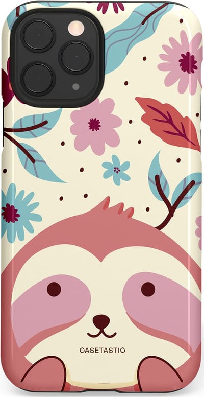 Casetastic Hoesje Geschikt voor Apple iPhone 11 Pro - Stijlvolle Beschermende Duo-layer Case - Luiaard knuffels