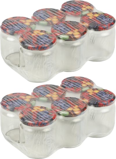 HI weckpotten/inmaakpotten met schroefdop - set 12x - 540 ml - glas