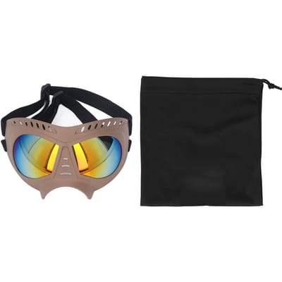 Lunettes de soleil pour chien Protection UV Lunettes pour animaux de compagnie Protection des yeux Lunettes de soleil pour chien pour chien moyen et grand Monture kaki Rouge black