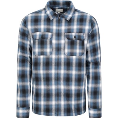 Mountain Warehouse Heren Stream II molton gevoerd overhemd (Blauw)