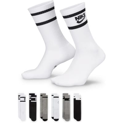 Nike Everyday Cushioned Crew 6 Pack Sokken Unisex - Wit - Maat 34 - 38