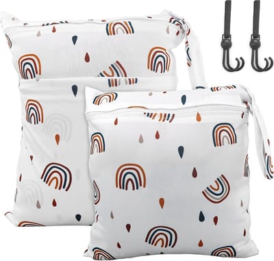 Natte Tassen Set voor Kleuterschool - 2 Stuks, Grote en Kleine Capaciteit, Gepersonaliseerd voor Baby's, Regenboogkleuren