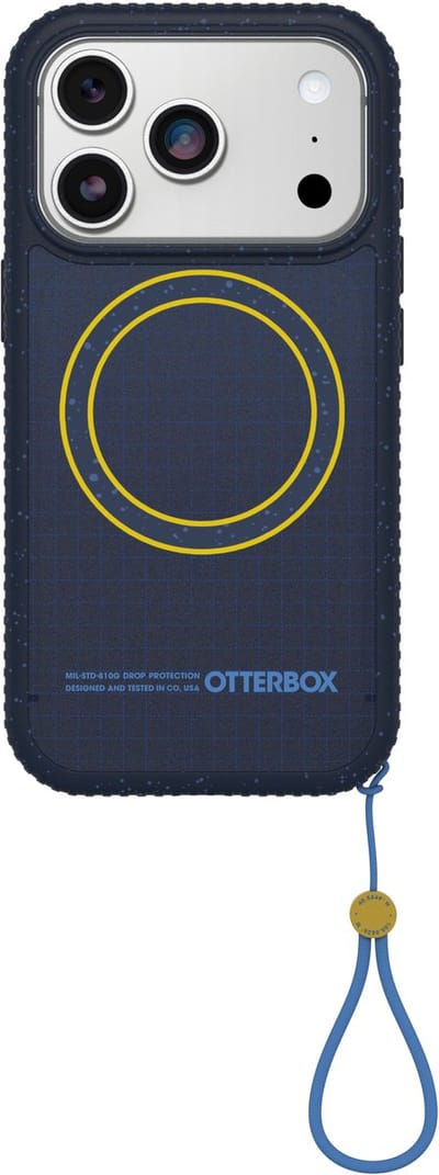 OtterBox Sole Series Hoesje Geschikt voor Apple iPhone 17 Pro | Back Cover | Compatibel met MagSafe | Met Draaglus | Gerecycled | Real Quiet Blauw