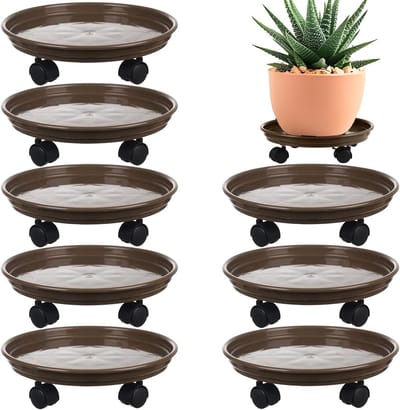 Plant Caddy met Wielen - Plantenroller Plantendolly - Verplaatsen Zware Potten - Stabiele Constructie 120 Pond - 30.5 cm Diameter
