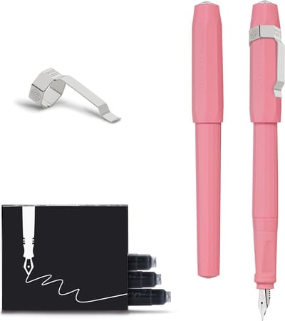 Kaweco - Vulpen met Clip - Perkeo Peony Blossom - Roze - Medium - Doosje vullingen