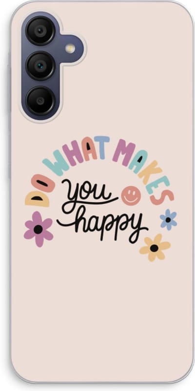 Case Company® - Hoesje geschikt voor Samsung Galaxy A15 hoesje - Happy days - Soft Cover Telefoonhoesje - Bescherming aan alle Kanten en Schermrand