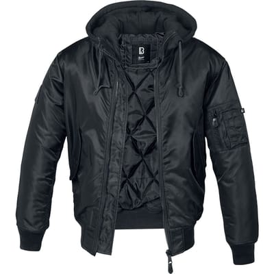 Brandit - Rockabilly Bomberjack - MA1 Sweathood - S tot 5XL - voor Mannen - zwart