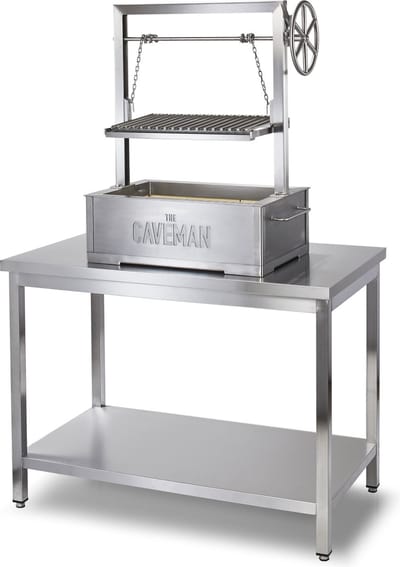 Caveman Grill 'Pro' - Inbouw - Argentijnse Grill - Buitenkeuken - Professionele keuken - Santa Maria Grill - Houtvuur & Houtskool