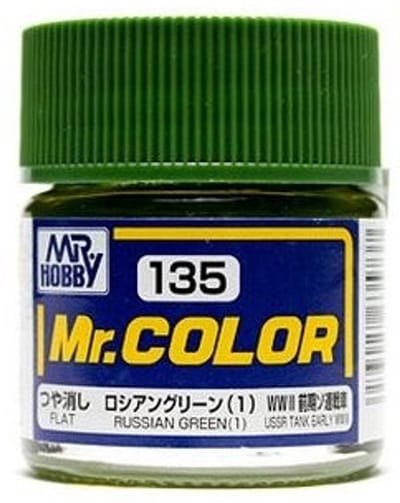 Gunze Mr. Hobby C-135 - Mr. Color 10 ml Russian Green 1 - Lacquer Modelbouwverf