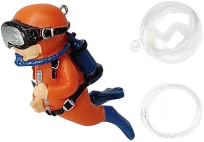 Dailygoods- Aquariumdecoratie - Schattige Drijvende Duikerornamenten - Accessoires voor Landschapsdecoratie - Geschikt voor Kleine/Middelgrote Aquaria - Eenvoudig te Installeren - Materiaal: PVC, Afmetingen: 5,5 x 5 x 2,2 cm - Aquariumornament