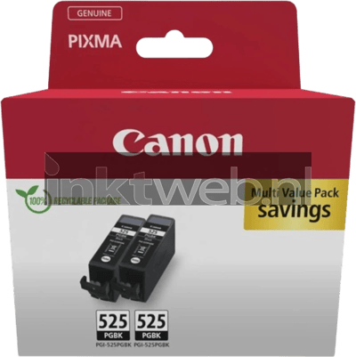 Canon Inktcartridge PGI-525 BK Twin Pack Origineel 2-pack Zwart 4529B017