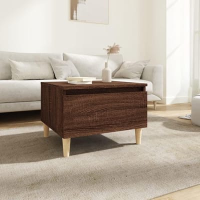 Salontafel met Laden - Bijzettafel Koffietafel - Woonkamer Opbergen - Glad Oppervlak Vochtbestendig - 50 x 46 x 35 cm