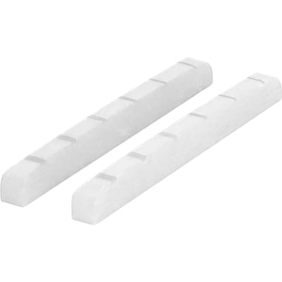 2 Stuks Elektrische Gitaar Topkam Bot 6 Snaar Vooraf Ge Groovede Gitaar Topkam Vervanging voor Strat Zwart wit