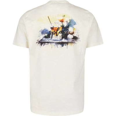 No Excess T-Shirt Crewneck Placed Prints Slub Natural (28350402 - 097)