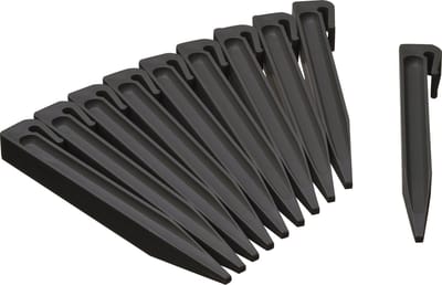 Nature - Grondpennen (10 st.) - H19,5cm - Zwart - voor borderranden