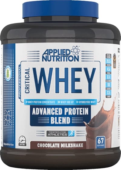 Applied nutrition - Critical Whey - Eiwitten / Proteine Shake - 2000 Gr - 66 Doseringnen -  Chocolate Milkshake Smaak
