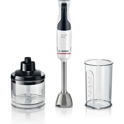 Bosch ErgoMaster - Staafmixer - 800W - Inclusief Hakmolen - Roestvrij Staal - Wit/Zilver
