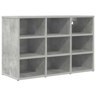 vidaXL - Schoenenkast - 77,5 - x - 30 - x - 51 - cm - Bewerkt - hout - Betongrijs