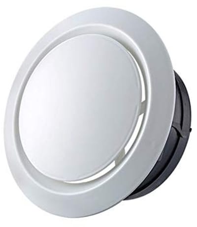 Dailygoods- Ventilatierooster Wit - Rond Ventilatierooster - Afzuigventiel - Ventilatie - Verstelbaar - ABS Kunststof 75-200 mm - Ventilatieopening