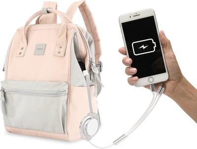 Rugzak & laptoptas - Baby Licht roze- rugtas - 15.6 inch laptop - laptopvak - Schooltas - laptoptassen - waterafstotend - dames - meisjes - Usb Oplaadstation