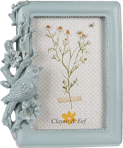 Clayre & Eef Fotolijst 10x15 cm Blauw Polyresin
