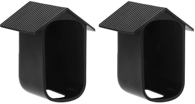 WiseGoods Premium Siliconen Behuizing - 2 Stuks Geschikt Voor EufyCam Camera 2C / 2C Pro - Zacht Waterdicht UV-Beschermd - Zwart