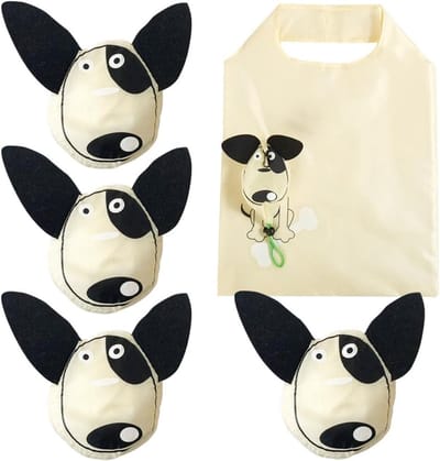 Vouwbare Herbruikbare Tas voor Honden, Schattige Eco-vriendelijke Handtas voor Boodschappen en Winkelen