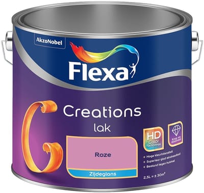 Flexa - Creations Lak Zijdeglans - Roze - Mengverf - 2,5 L