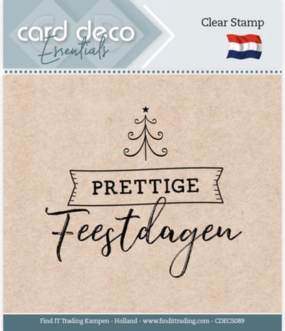 Card Deco - Clearstamp - Prettige Feestdagen - ECS089