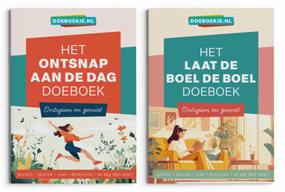 Ontsnap aan de Dag + Laat de Boel de Boel Doeboek - puzzels varia, mysteries, quizzen - voor volwassenen - voordeelset vakantietip