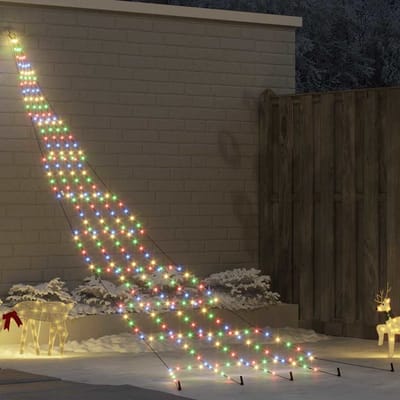 vidaXL LED Kerstboom met Grondspiesjes Meerkleurig 511 cm Metaal