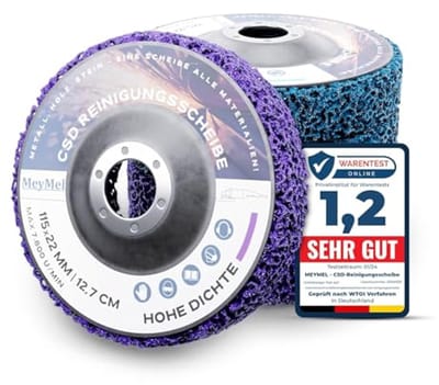 Premium CSD-schijven 5 stuks 115 mm voor haakse slijper - Grof en medium roestverwijderaar voor hout, metaal, steen en beton