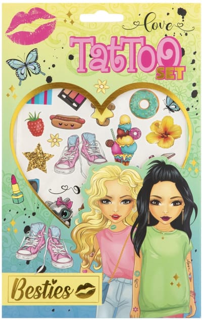 Besties Plak Tattoos voor Kinderen +/- 75 stuks Groen - Meisjes Tattoos - Nep Tattoos - Plaktattoos