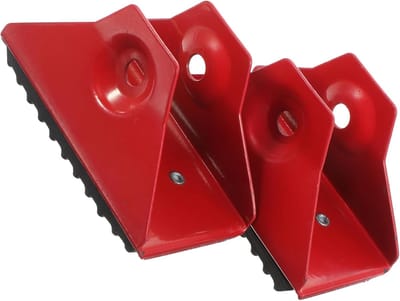 Ladder Matten - Voetkappen Ladder - Veilig Werken - Antislip Stabiliteit - 2 Stuks - Rood