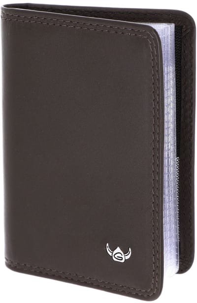 Golden Head Leren kaarthoes Polo RFID Protect Kartenetui 4431 Dunkelbraun donkerbruin