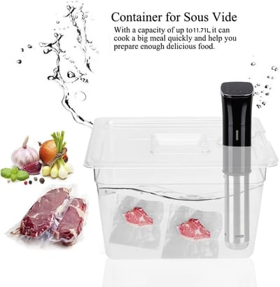 Inklapbare Sous Vide Container met Deksel - 11 Liter Waterbad voor Circulator