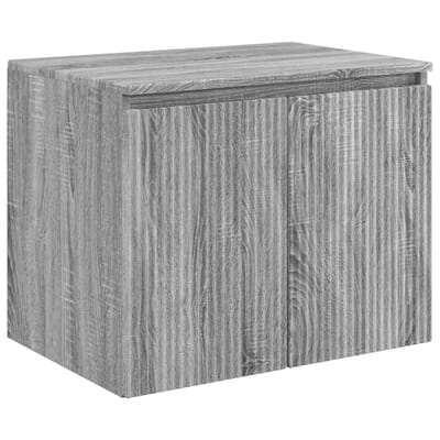 vidaXL - Wandgemonteerde - Badkamerkast - Grijs - Sonoma - 62,5 - x - 44,5 - x - 50 - cm