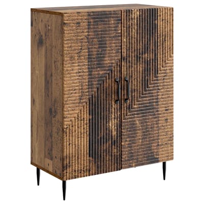 vidaXL - Dressoir - Oud - hout - 66 - x - 34,5 - x - 89,5 - cm - Bewerkt - hout