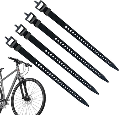 Spanbanden Set - Vastzetbanden Gespen - Bagage Vervoer - Herbruikbaar Siliconen - 40CM x 2CM - Zwart