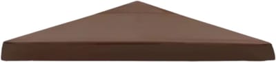 Partytent dak bruin - 3x3m doek - Tentdoek - Vervangend dak voor tent - Paviljoen - Waterdicht