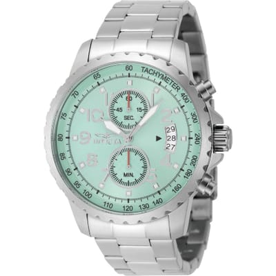 Invicta Specialty 69790 Herenhorloge - Quartz Uurwerk - Staal met Blauwe Wijzerplaat - 47 mm